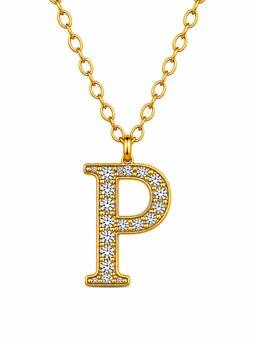 ZAISHA - Dainty Initials Necklace P-Silver