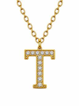 ZAISHA - Dainty Initials Necklace T-Silver