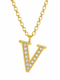ZAISHA - Dainty Initials Necklace V-Silver