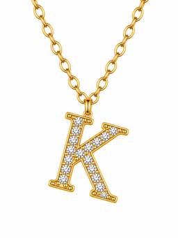 ZAISHA - Dainty Initials Necklace K-Silver