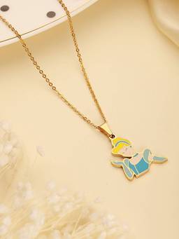 ZAISHA - Cinderalla Chain Necklace - 18K Gold Plated-Mulit-Color
