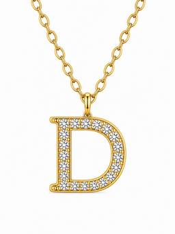 ZAISHA - Dainty Initials Necklace D-Silver