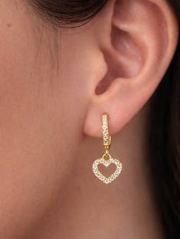 ZAISHA - Muse Hearts Earrings - 18K Gold Plated-Silver