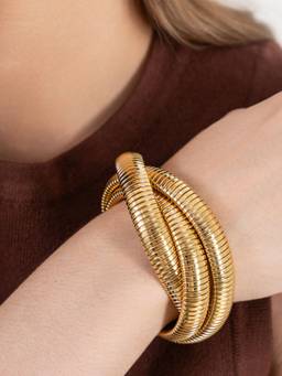ZAISHA - Misterio Chunky Bracelet (2 layers) - 18K Gold Plated
