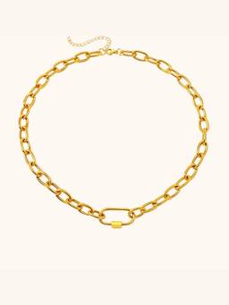 ZAISHA - Paperclip Charm Holder Bracelet - 18K Gold Plated