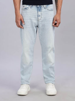 Tommy Hilfiger - Men Blue Cotton Mid Waist Jeans