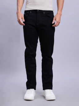 Tommy Hilfiger - Men Black Cotton Mid Waist Jeans