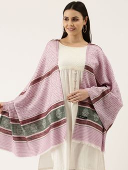 Pashmoda - Women Mauve Kaani Woollen Stole