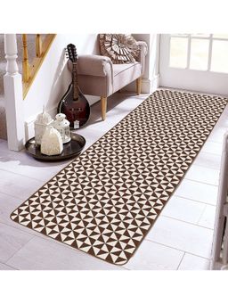 Saral Home - Cotton Jacquard Kitchen-Bedside Runner-Brown-65X200 Cm