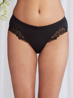 Nykd by Nykaa - V Cut Lace Hipster Panty - Nyp343 Black