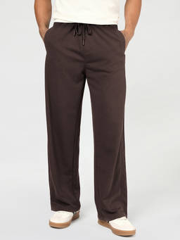 Bewakoof - Men Brown Solid/Plain Terry Trackpant
