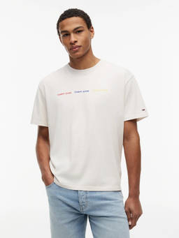 Tommy Hilfiger - Men White Solid/Plain Cotton T-Shirt