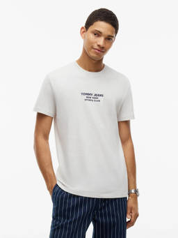 Tommy Hilfiger - Men Grey Typography Cotton T-Shirt