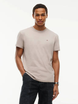 Tommy Hilfiger - Men Grey Solid/Plain Cotton T-Shirt