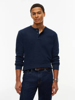 Tommy Hilfiger - Men Navy Blue Textured Cotton T-Shirt