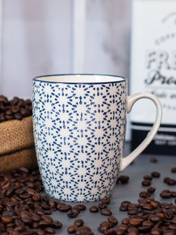 Voncasa - Ceramic Coffee Mug, Dot Star Repeat Mugs For Coffee, Tea & Milk (380ml)