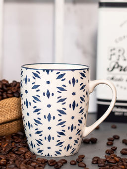 Voncasa - Ceramic Coffee Mug, Dot Repeat Mugs For Coffee, Tea & Milk (380ml)