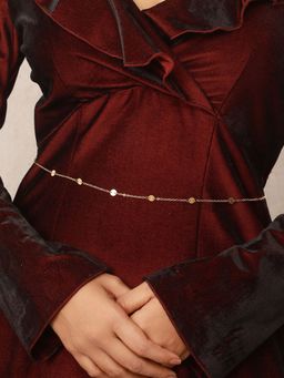 Aatmana - Gold-Plated and Gold-Toned Coin Beaded Waist Chain