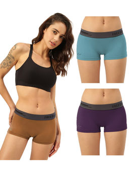 FREECULTR - Boyshorts Micromodal XPAT Waistband Airsoft Antichaffing Multicolor (Pack of 3)