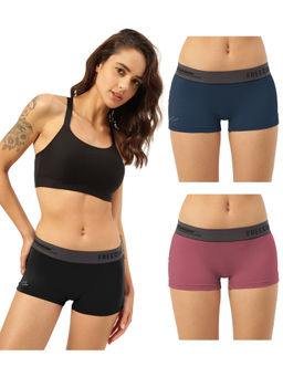 FREECULTR - Boyshorts Micromodal XPAT Waistband Airsoft Antichaffing Multicolor (Pack of 3)