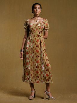Ritu Kumar - Green Paisley Print Dress