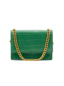 MIRAGGIO - Camilla Card Holder for Women with Sling/Crossbody Chain - Green