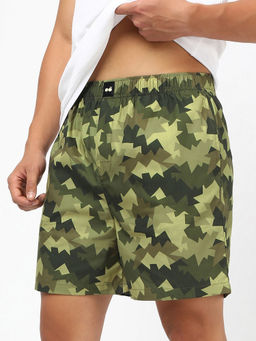 Bewakoof - Men's Green All Over Camouflage Printed Boxers