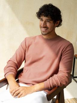 Andamen - Pink Full Sleeves Regular Fit Solid Pullover