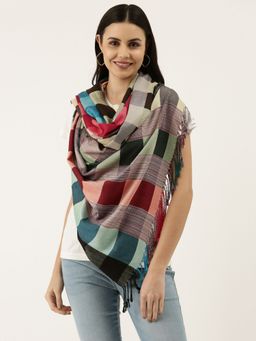 Pashmoda - Women Multi-Coloured Checkered Stole