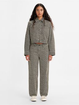 Levi's - Women Mid Rise Charcoal Greystraight Fit Trousers