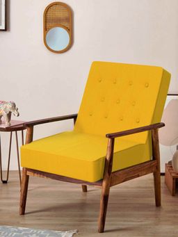 Chumbak - Memsaab Arm Chair - Sahara Mustard