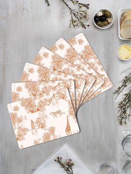 Space of Joy - Safari Wildlife Premium Printed Rectangular MDF Wooden Placemats