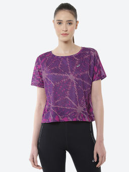 ASICS - Sakura Aop Ss Purple Women Running T-shirts