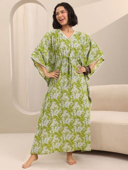 Libas - Women Green Printed Kaftan