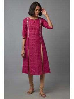 W - Pink Floral Kurta