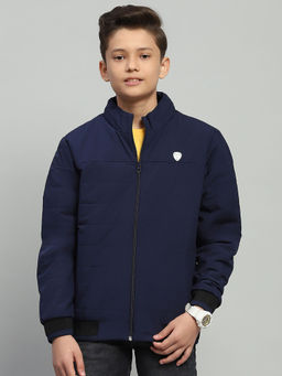 Monte Carlo - Boys Navy Blue Solid Puffer Jacket