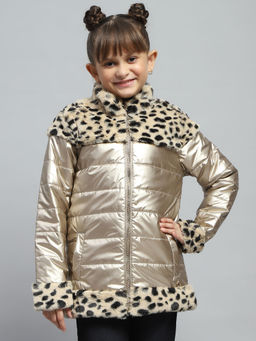 Monte Carlo - Girls Brown Solid Puffer Jacket