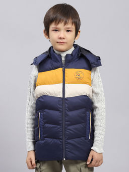 Monte Carlo - Boys Navy Blue Solid Puffer Jacket