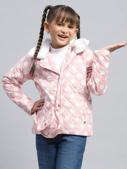 Monte Carlo - Girls Pink Polka Dots Puffer Jacket