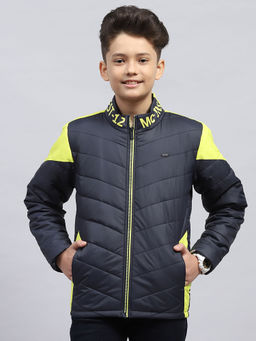 Monte Carlo - Boys Black Solid Puffer Jacket