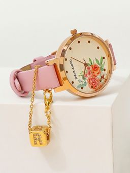 Pipa Bella by Nykaa Fashion - Gold-Plated R Initial Cubic Watch Charm