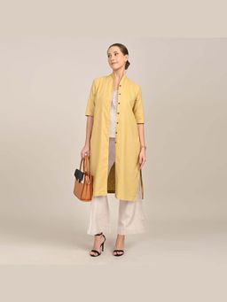 Saltpetre - Dakota Long Shirt Jacket - Butter Yellow