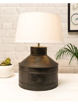 Homesake - Rustic Milk Gagar Table Lamp White drum