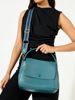 Styli - Women Teal Solid Shoulder Bag