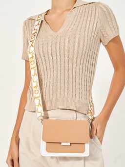 Styli - Women Multi-Color Colorblock Strap Detail Shoulder Bag