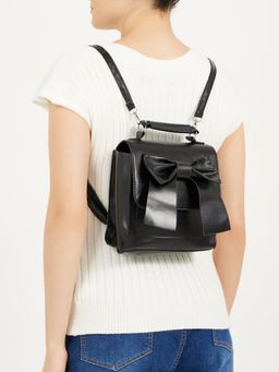 Styli - Women Bow Detail Solid Backpack