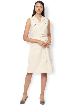 Van Heusen - Solid Beige Dress