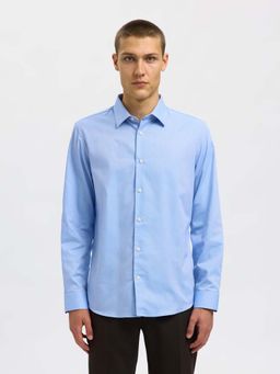 Selected - Men Blue Solid Casual Shirt