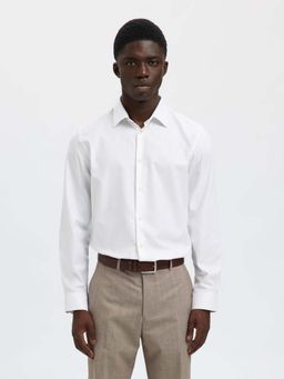 Selected - Men White Solid Formal Shirt