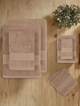 MYTRIDENT - Soft Comfort Air Rich, Cotton 6 Pcs Towel Set, 500 Gsm, Acron (S)